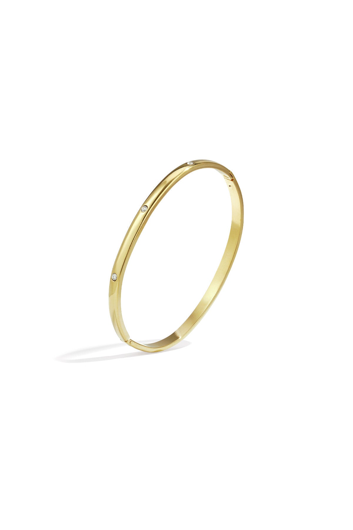 Bangle with subtle stones