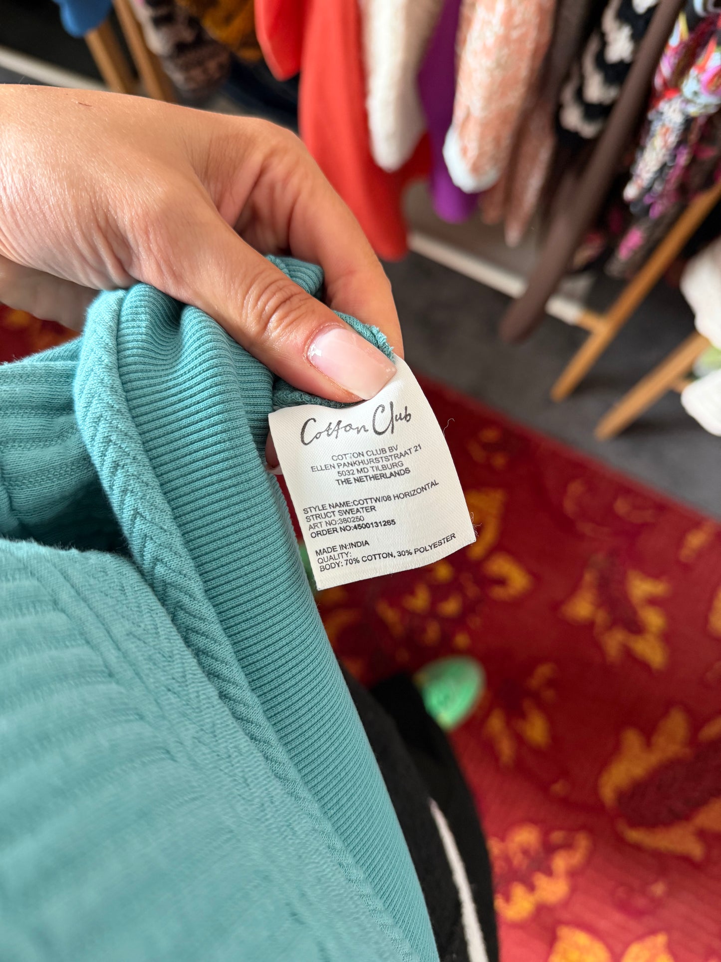 252-29 Cotton club trui maat M