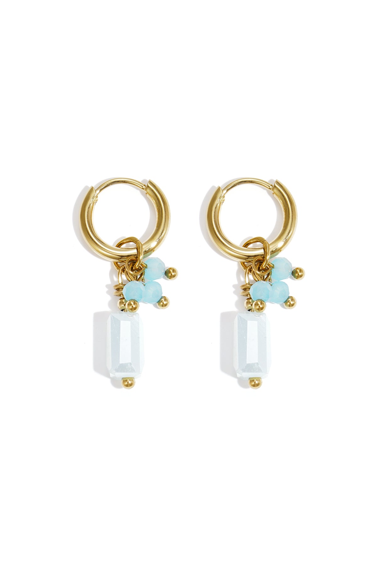 Earrings with colorful charms