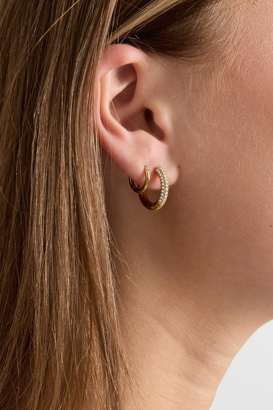 Stainless Steel Hoop Earrings Circle Simple Daily Simple Series Women's jewelry