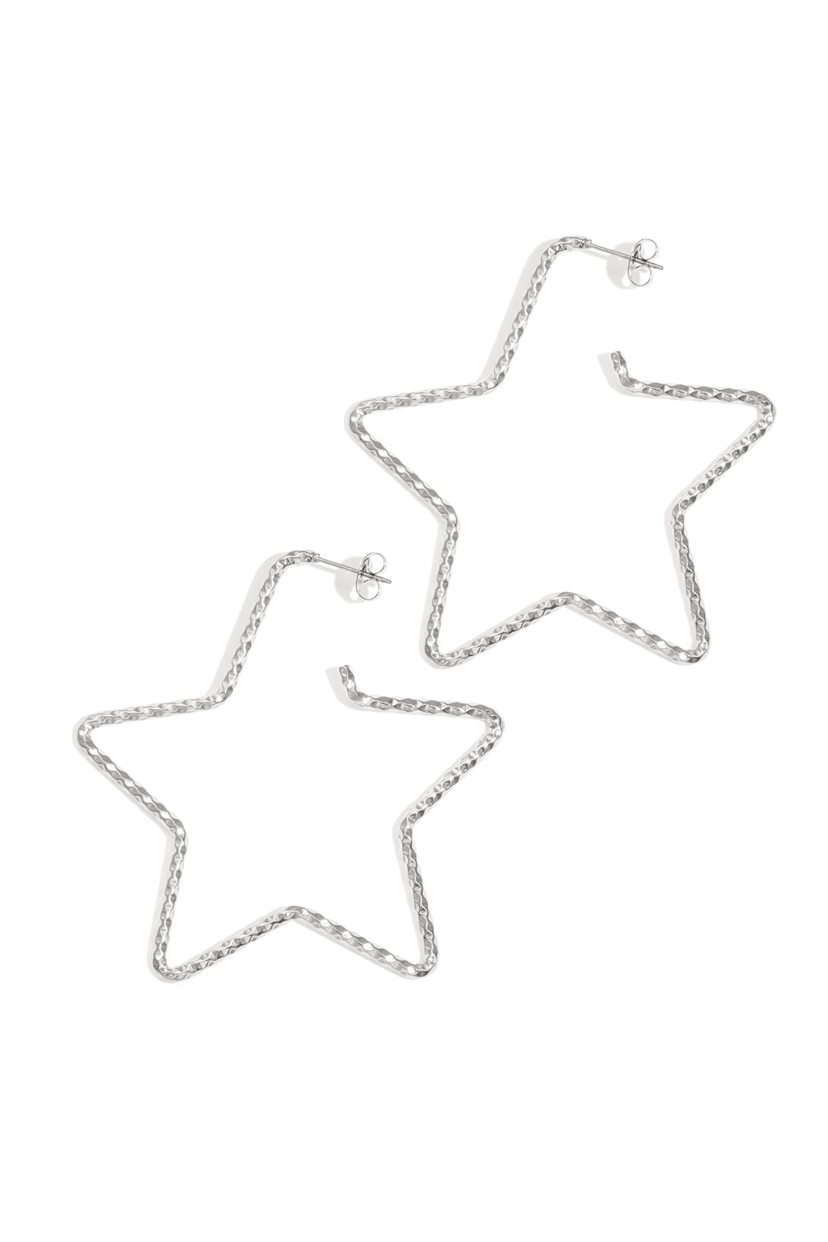 Stainless Steel Hoop Earrings Star Casual Daily Simple Series Women's jewelry