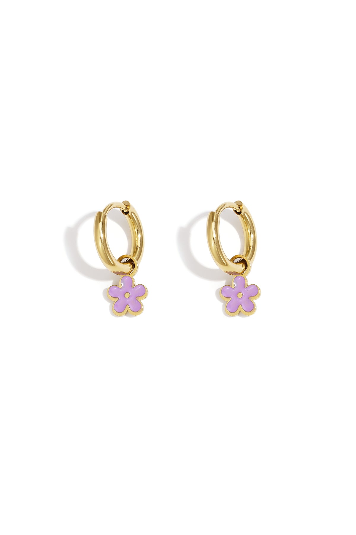 Stainless Steel Colorful Flower Earrings Stainless Steel