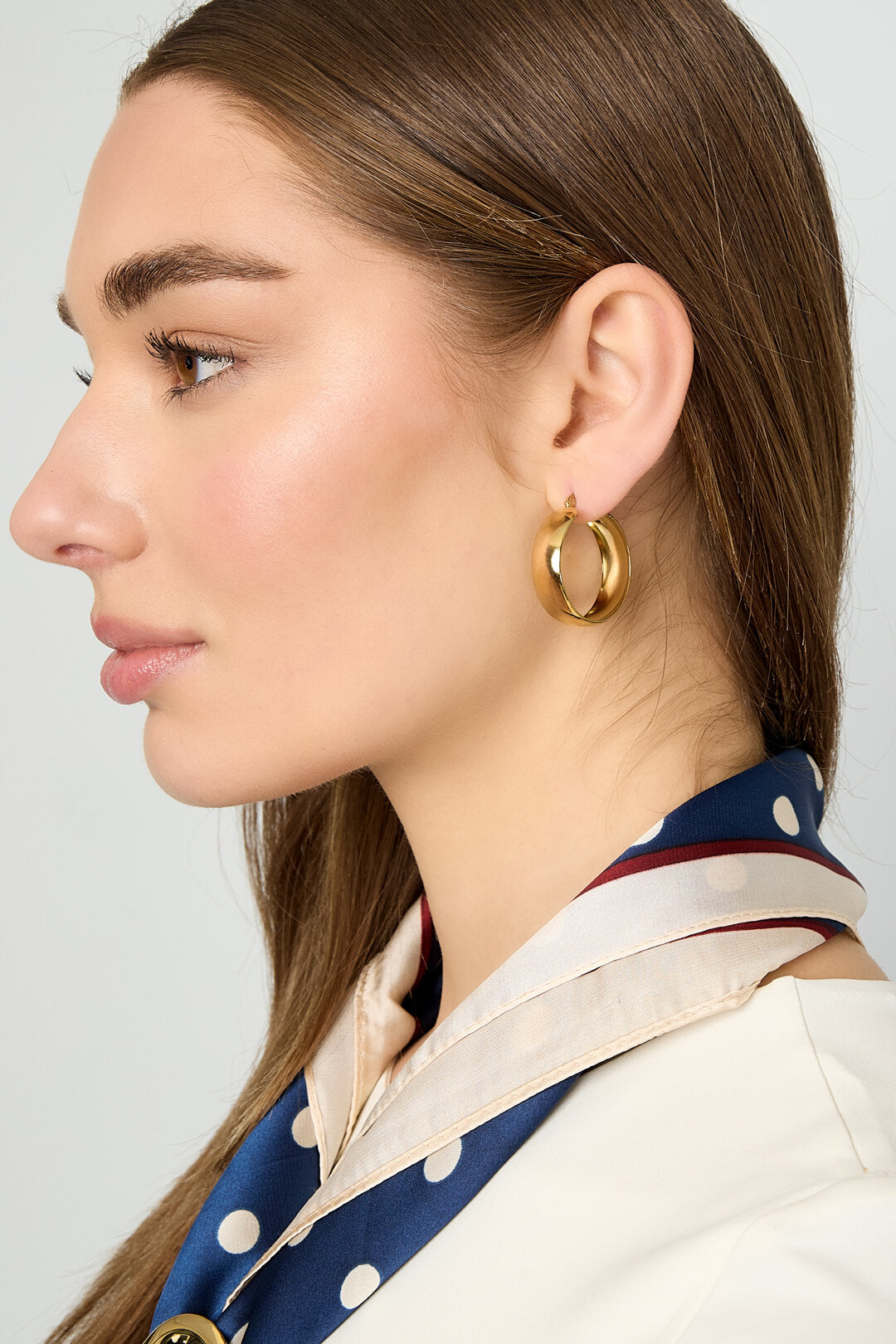 Stainless Steel Hoop Earrings circle Casual Daily Simple Series Women's jewelry