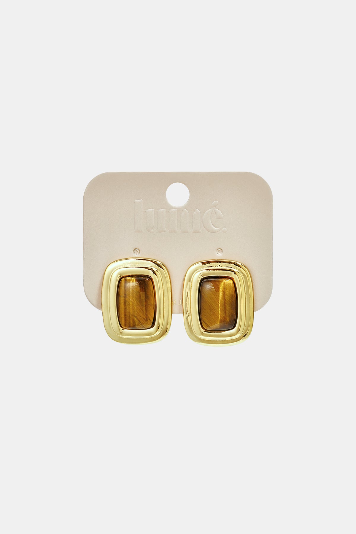 Stainless Steel Stud Earrings Rectangle Simple Daily Simple Series Women's jewelry