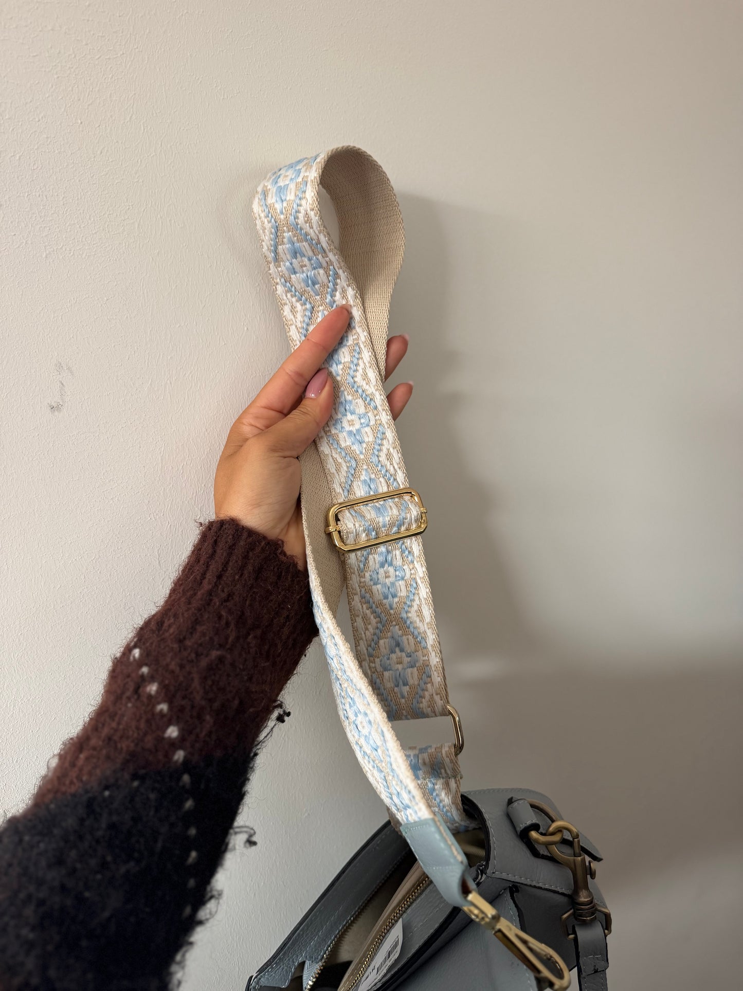 484-11 Leren tas met extra bagstrap