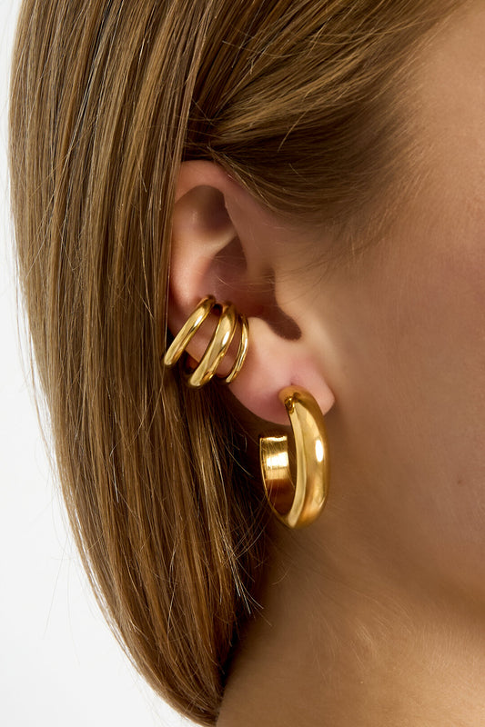 Stainless Steel Ear Cuffs lines Daily Simple Series Women's jewelry