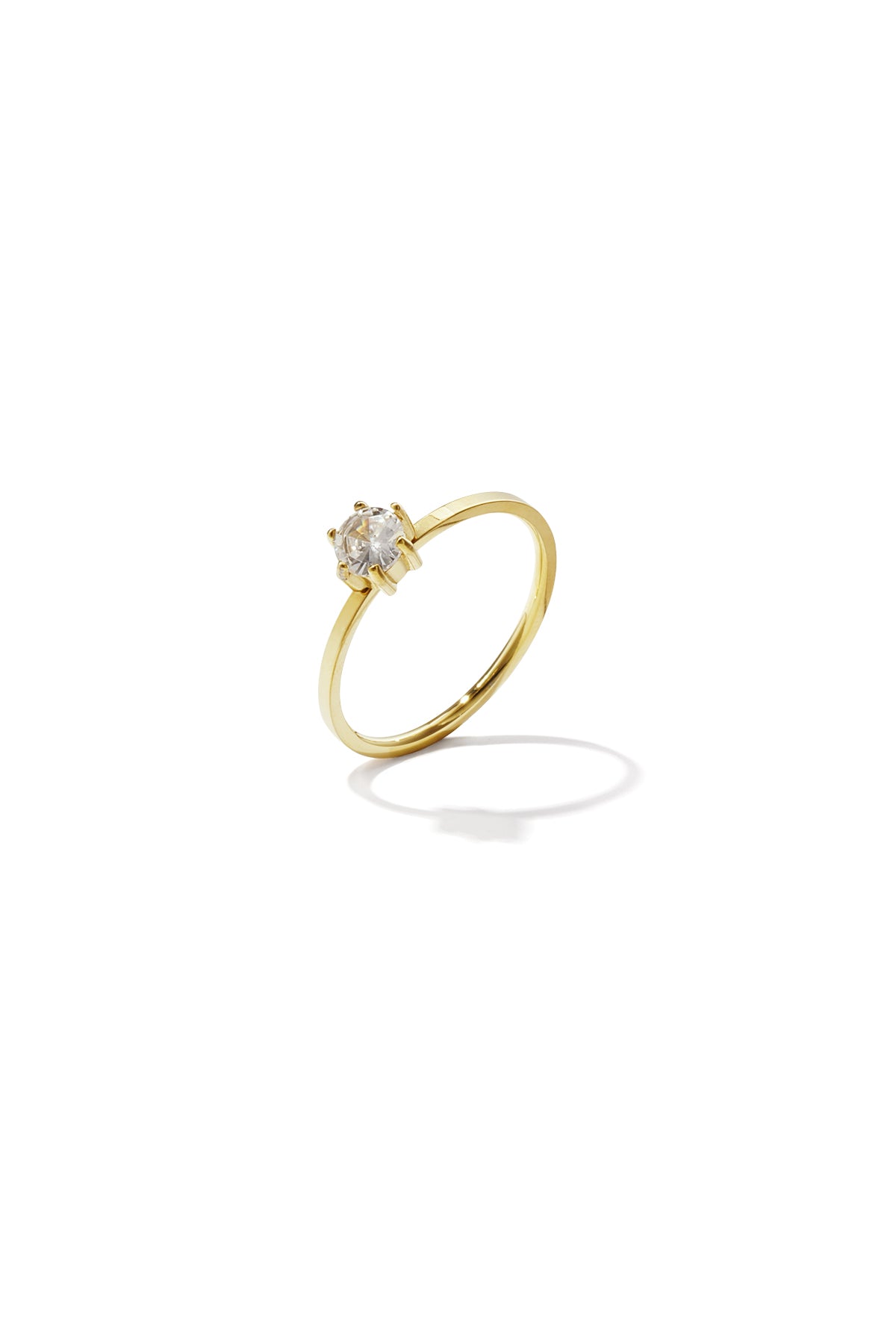 Stainless Steel Gemstone Rings Flower Simple Daily Simple Series Women's jewelry