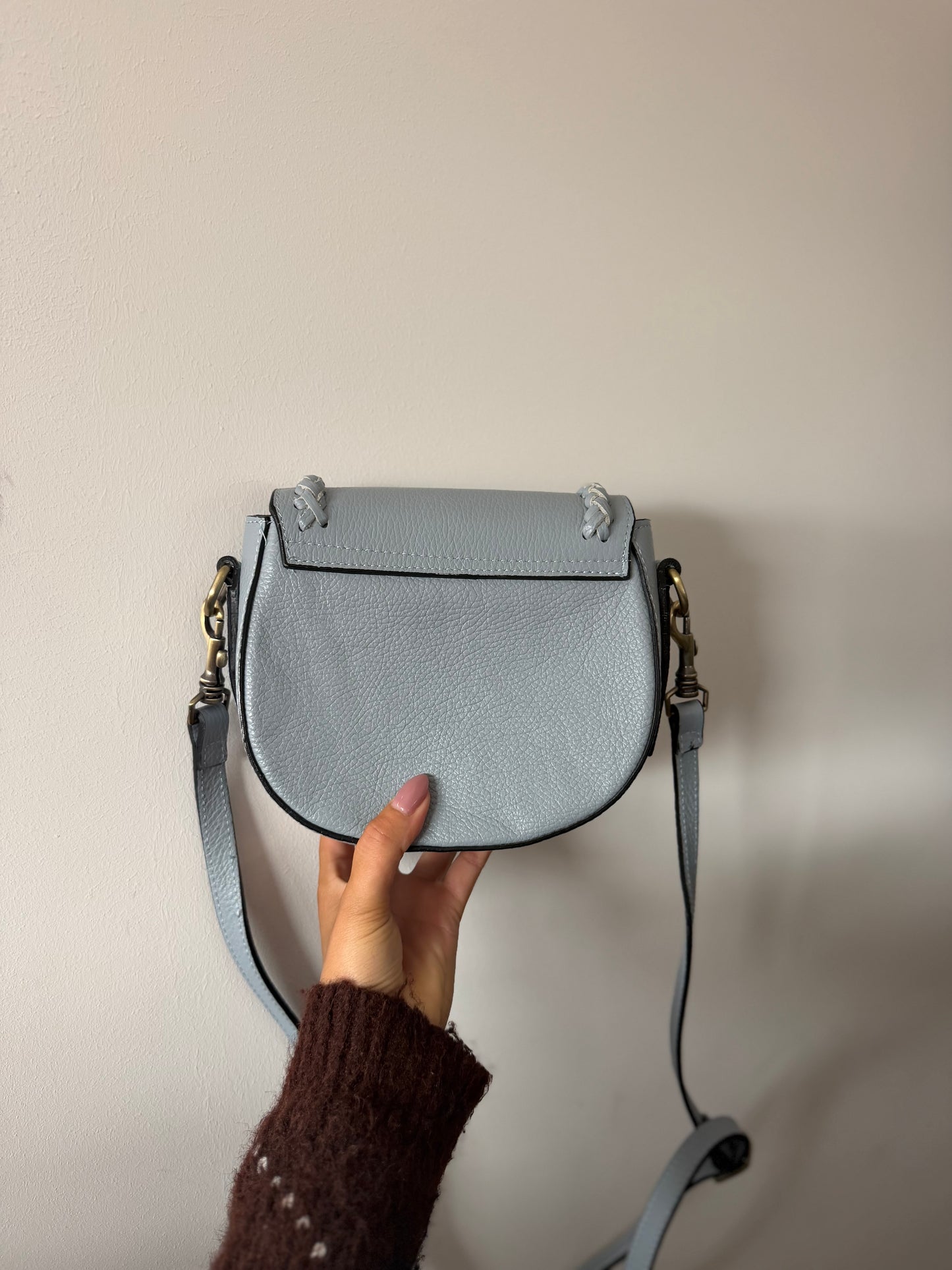 484-11 Leren tas met extra bagstrap