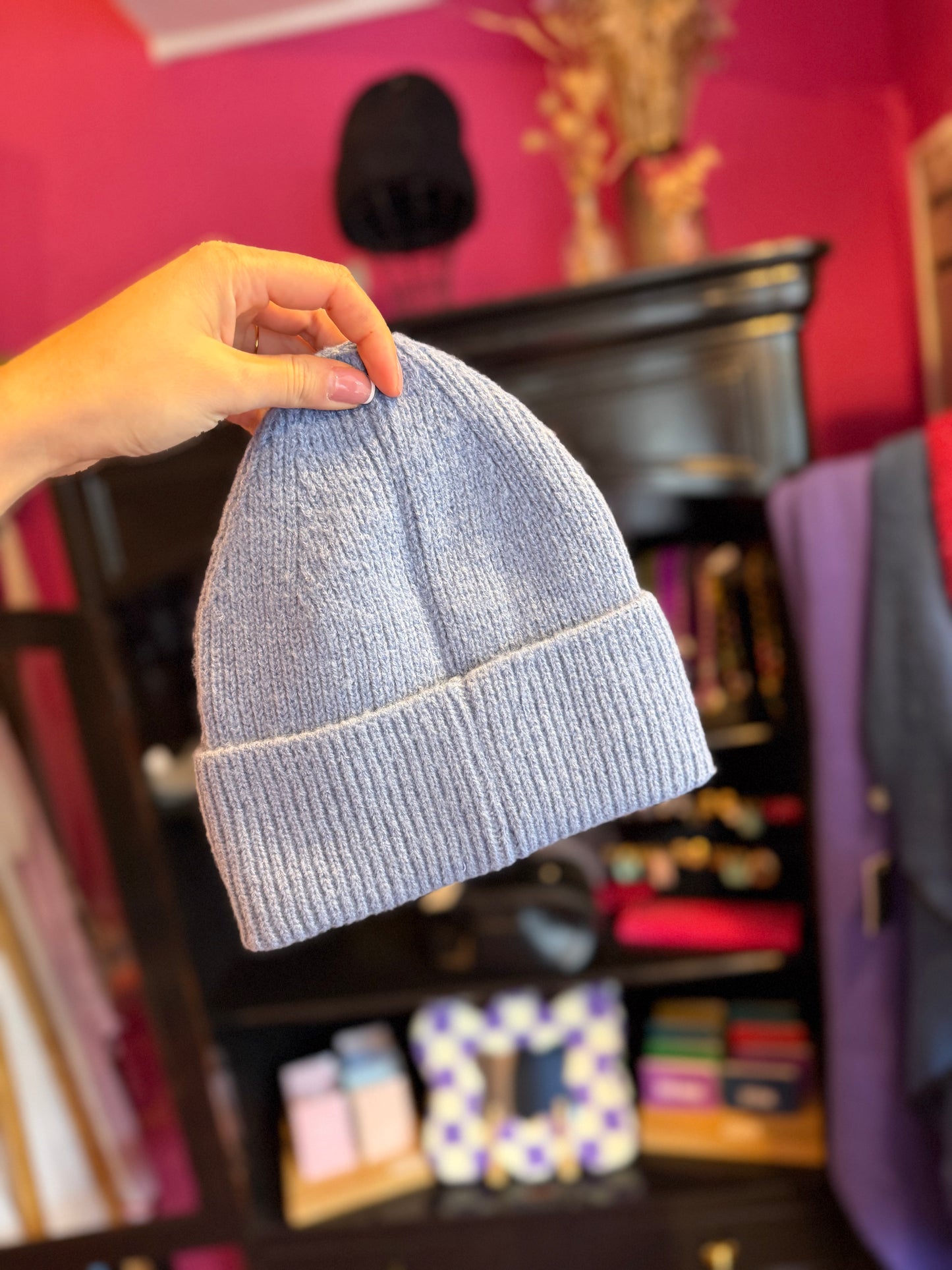 hartjes muts blauw
