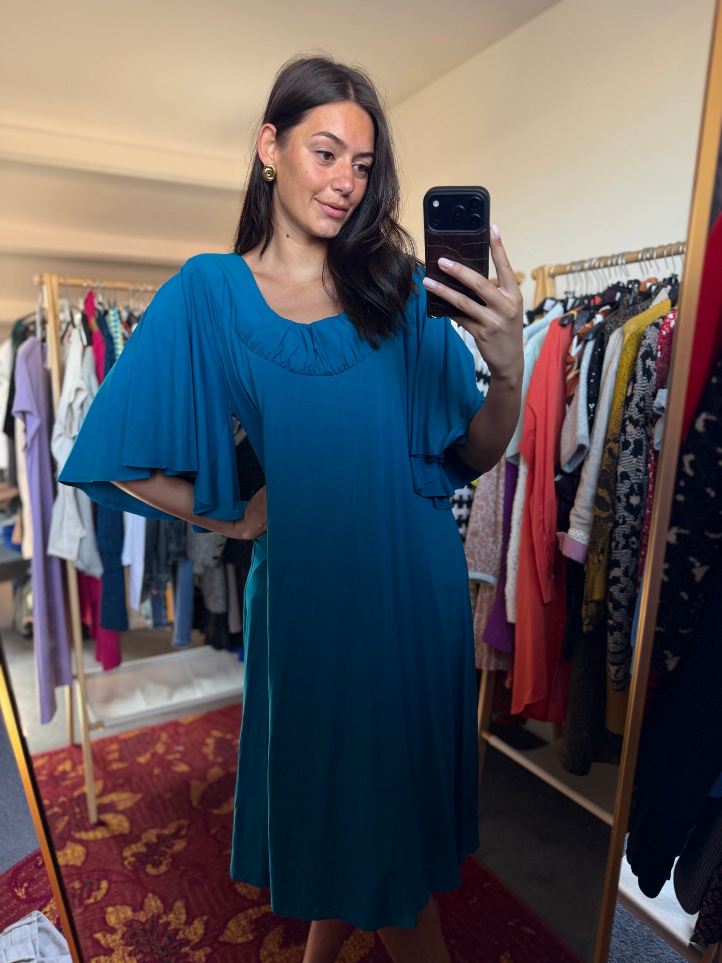 506-3 Heart jurk blauw maat M/L