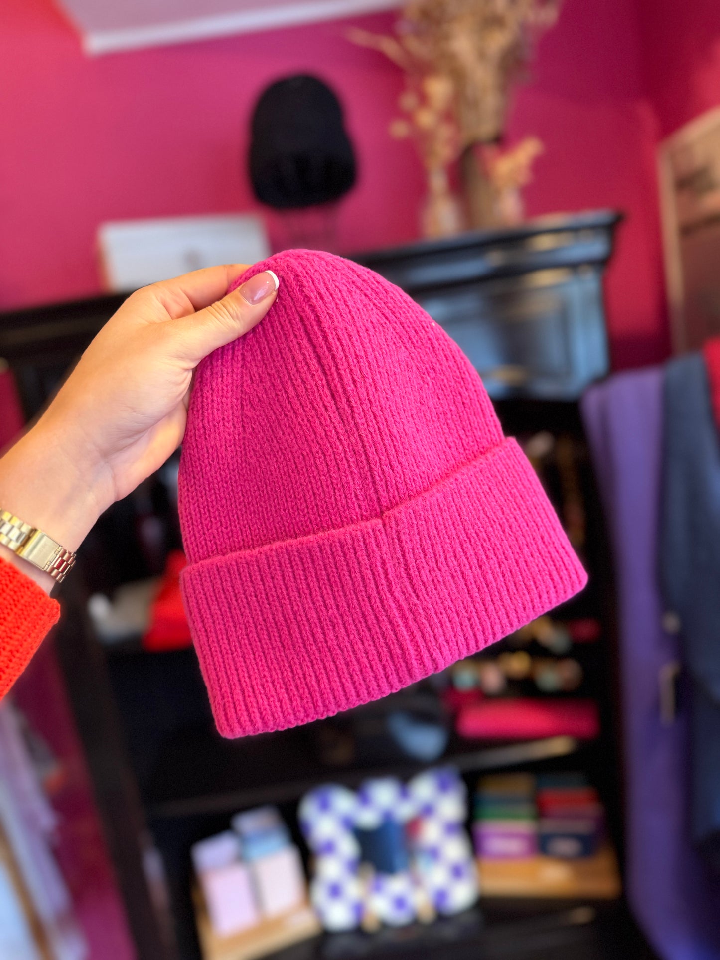 hartjes muts roze