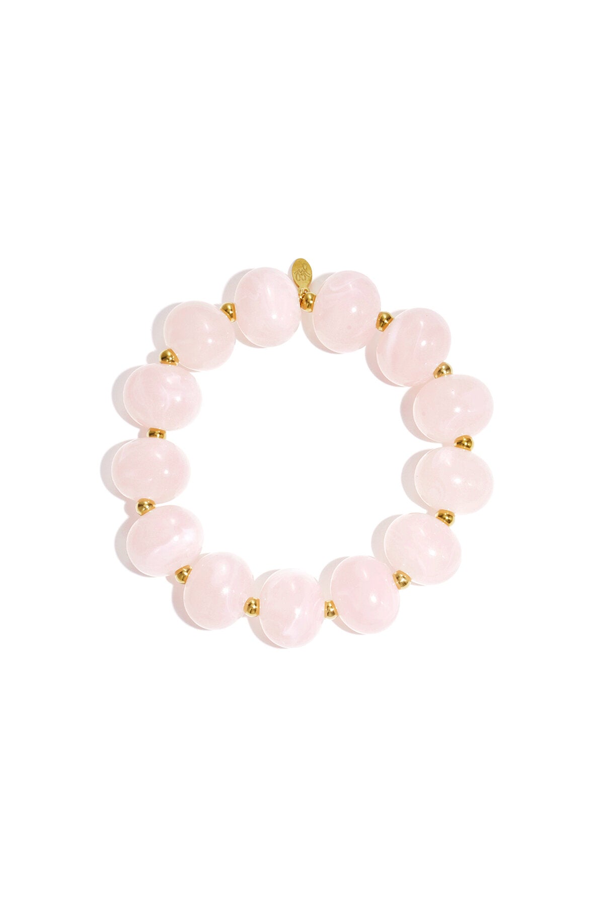 Elastic beaded bracelet with large beads