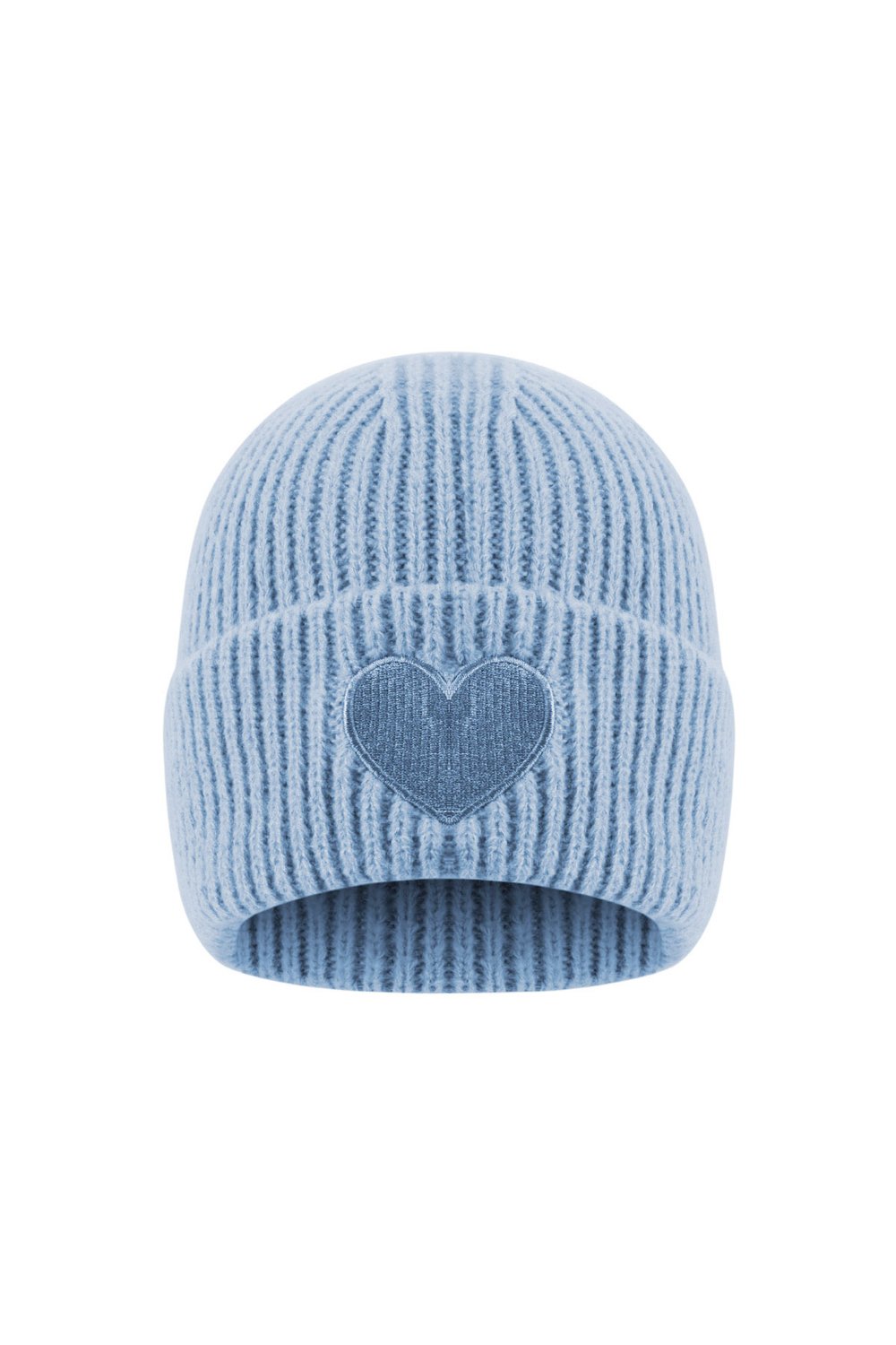 hartjes muts blauw